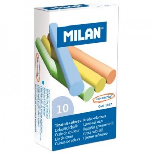 Мел цветной Milan, круглый, набор 10 шт