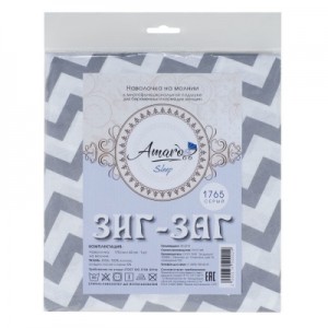 Наволочка к подушке для беременных AmaroBaby 34х170, Зиг-заг серый, AMARO-5001-ZS