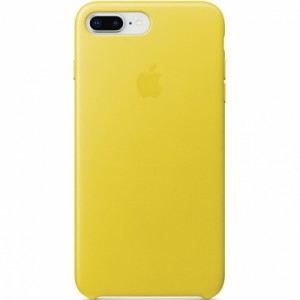 Чехол Apple Leather Case для iPhone 8 Plus/7 Plus, жёлтый бутон