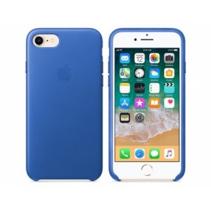 Чехол Apple Leather Case для iPhone 8/7, синий аргон