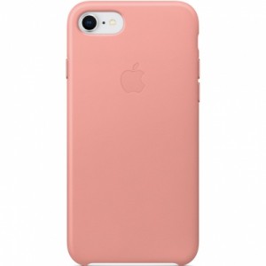Чехол Apple Leather Case для iPhone 8/7, бледно-розовый