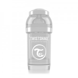Бутылочка Twistshake антиколиковая для кормления 180 мл, Белая (Diamond), 78006