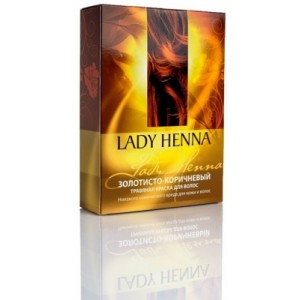 Краска для волос Аюрведическая Золотисто-коричневый - натуральная LADY HENNA 2х50 г