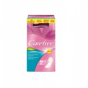 Ежедневные ароматизированные прокладки Carefree Cotton Fresh в индивидуальной упаковке, 20 шт