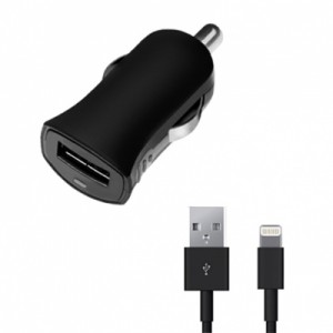 Автомобильное зарядное устройство Deppa ULTRA USB 1А для Apple Lightning 8-pin, черный