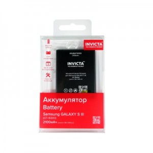 Аккумулятор INVICTA для Samsung GT-I9300 GALAXY S III, 2100mAh, Li-ion
