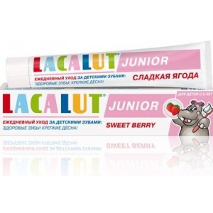 Детская зубная паста LACALUT Junior sweet berry, 75 мл (с 8 лет)