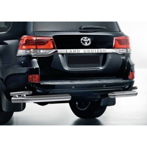 Защита заднего бампера RIVAL для Toyota Land Cruiser 200 (2015-н.в) уголки