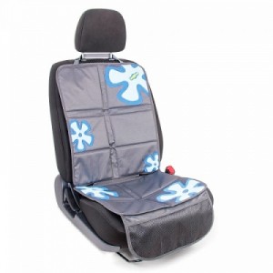 Защитная накидка под детское кресло Смешарики, на спинку и сиденье, серый/синий