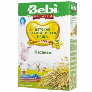 Каша безмолочная Bebi Premium (Беби Премиум) овсяная, с 5 мес., 200 гр.