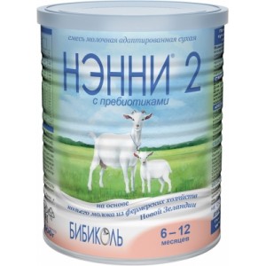 Молочная смесь НЭННИ 2 с пребиотиками на основе козьего молока, с 6 мес., 400 гр.