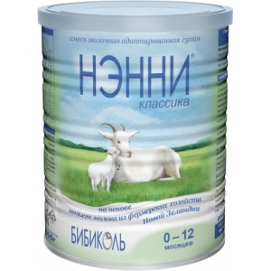Молочная смесь НЭННИ Классика на основе козьего молока, с рождения, 400 гр.