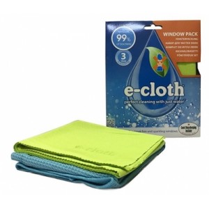 Набор салфеток E-CLOTH для мытья окон (салфетка для мытья окон, салфетка для полировки и очистки стекла)