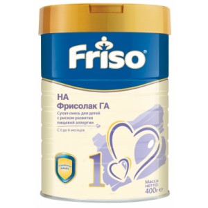 Гипоаллергенная смесь Friso (Фрисо) Фрисолак 1 ГА, с 0 до 6 мес., 400 гр.