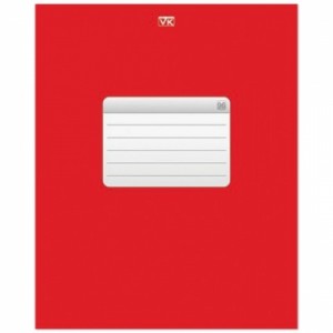 Тетрадь Hatber 96л A5 клетка, красная обложка мелованный картон