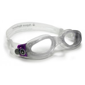 Очки для плавания Aqua Sphere KAIMAN LADY ,прозрачные линзы, оправа прозрачная (фиолетовая вставка)