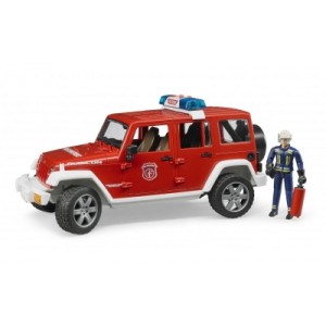 Внедорожник BRUDER 02-528 Jeep Wrangler Unlimited Rubicon Пожарная с фигуркой