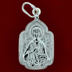 Икона серебряная ИКСА-015 Пантелеймон, 2,76г