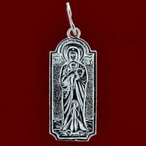 Икона серебряная ИКСА-031 Богоматерь Валаамская, 2,23г