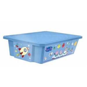 Детский ящик для хранения игрушек "X-BOX" "Свинка Пеппа" 30л Little Angel, голубой, LA0024РРГЛ