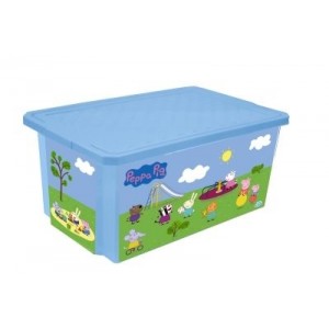 Детский ящик для хранения игрушек "X-BOX" "Свинка Пеппа" 57л Little Angel, голубой, LA0025РРГЛ