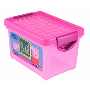 Детский ящик для хранения мелочей Little Angel "Свинка Пеппа" 5,1л розовый