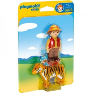 Игровой набор Playmobil 1.2.3.: Егерь с тигром