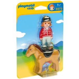 Игровой набор Playmobil 1.2.3.: Наездница с лошадью
