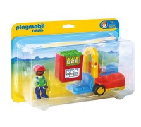 Игровой набор Playmobil 1.2.3: Вилочный погрузчик