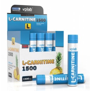 Жиросжигатель VP Laboratory L-Carnitine 1500 Ананас, 20 ампул x 25мл